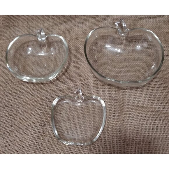 Vintage Hazel Atlas Apple Shaped Bowl & Saucer Set Dessert Dining 20-Piece Set - Picture 9 of 11